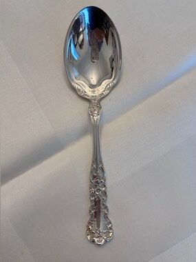 Gorham, Buttercup Sterling Silver Sugar Spoon, 6”, Scroll Bowl